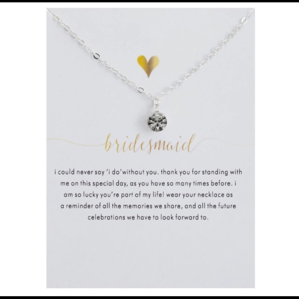 Crystal CZ bridesmaids necklace